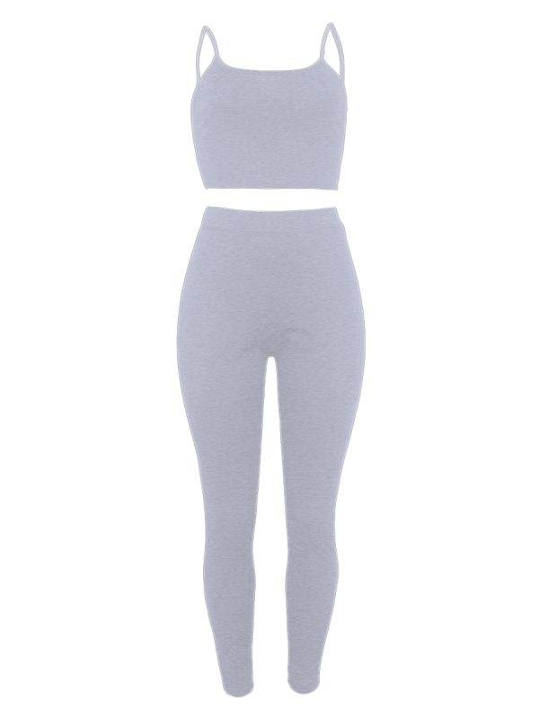 LW Crop Top Letter Print Pants Set - Image 8