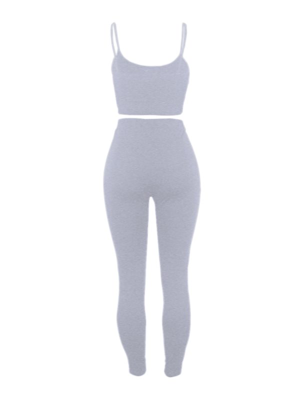 LW Crop Top Letter Print Pants Set - Image 10