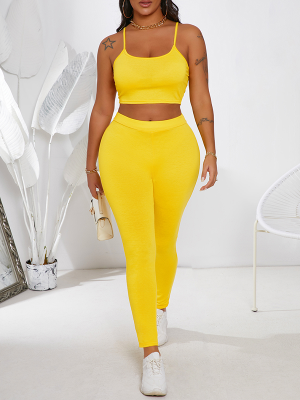 LW Crop Top Letter Print Pants Set - Image 13