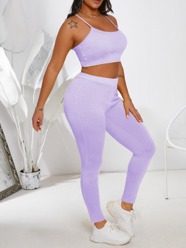 LW Crop Top Letter Print Pants Set - Image 5