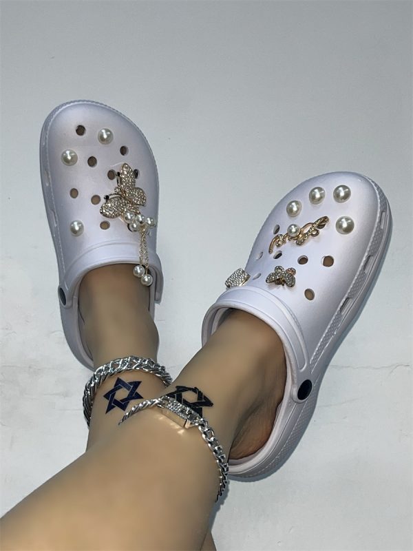 LW Butterfly Chain Pearl Decor Flats - Image 2