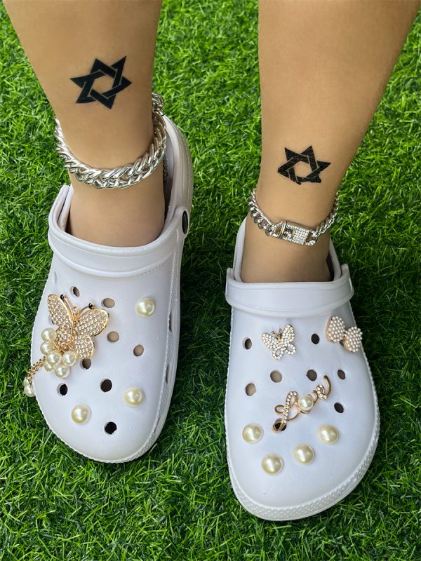 LW Butterfly Chain Pearl Decor Flats - Image 3