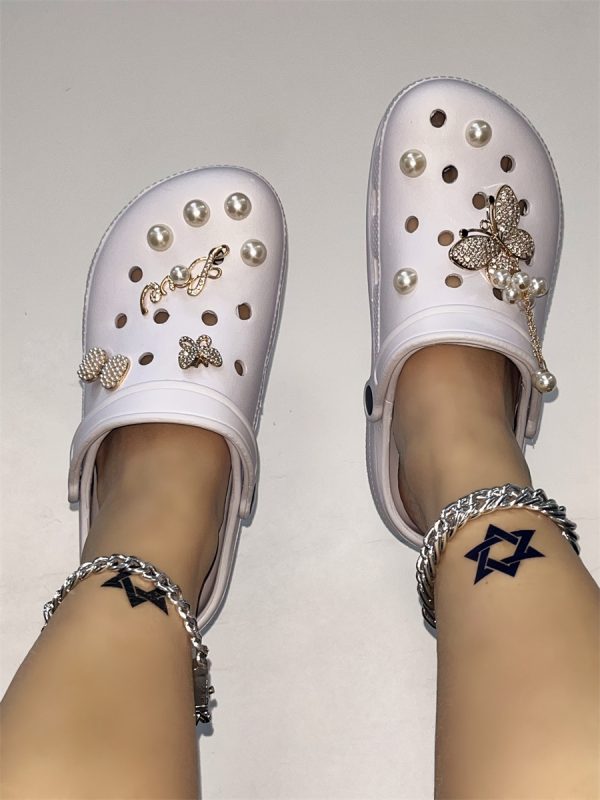 LW Butterfly Chain Pearl Decor Flats - Image 8