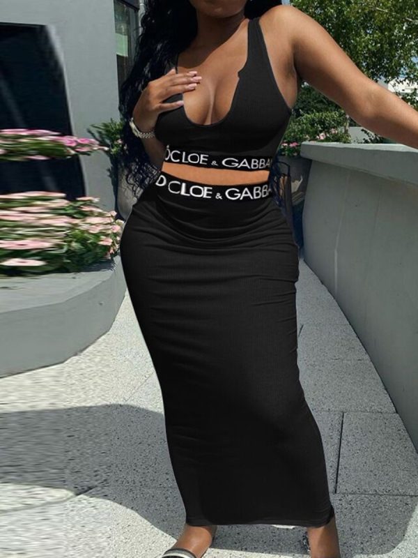LW BASICS U Neck Bodycon Skirt Set - Image 39