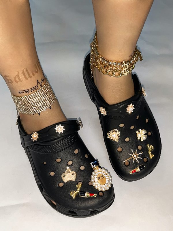 LW Pearl Decor Crocs Clogs Flats - Image 3