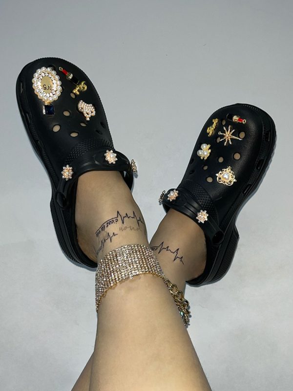 LW Pearl Decor Crocs Clogs Flats - Image 6