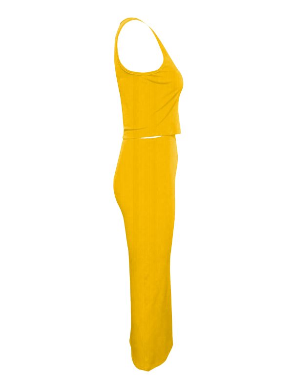 LW BASICS U Neck Bodycon Skirt Set - Image 24