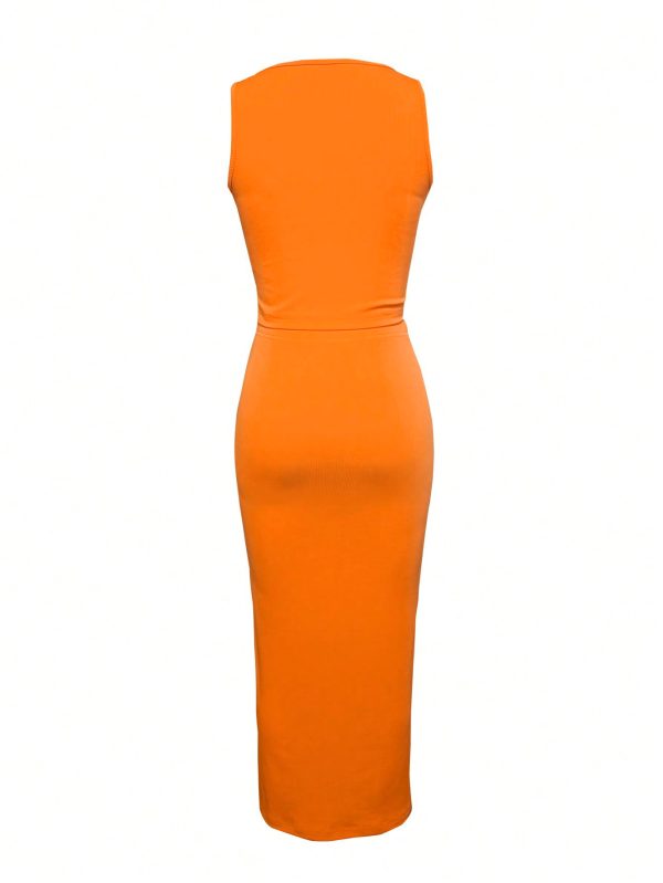 LW BASICS U Neck Bodycon Skirt Set - Image 18