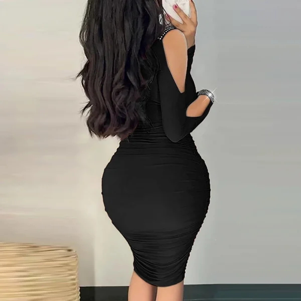 Dress for Women Clothing 2023 Autumn Winter Hip Slim Sexy Mini Skirt Elegant Female Evening Party Vestidos Formal Occas Dress XL - Image 2
