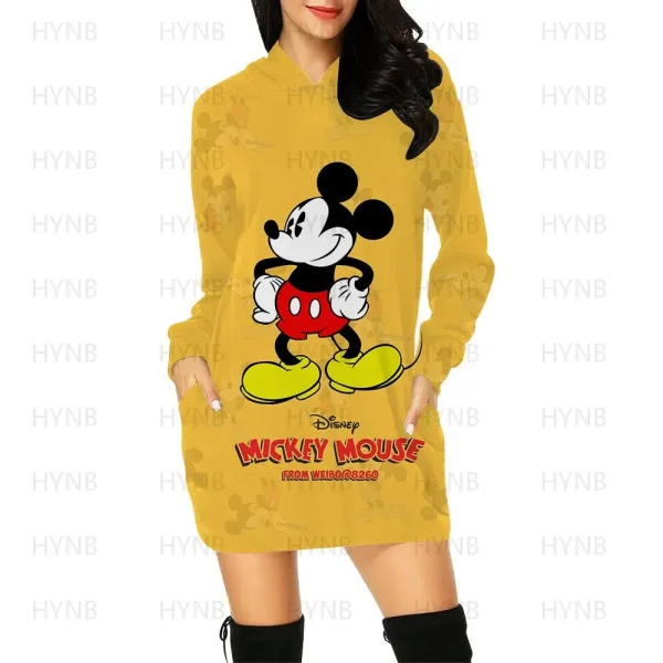Mini Dress Elegant Dresses for Women Disney Prom Minnie Mouse Luxury Party Hoodie Long Sleeves 2024 Mickey Woman Clothes Kawaii - Image 5