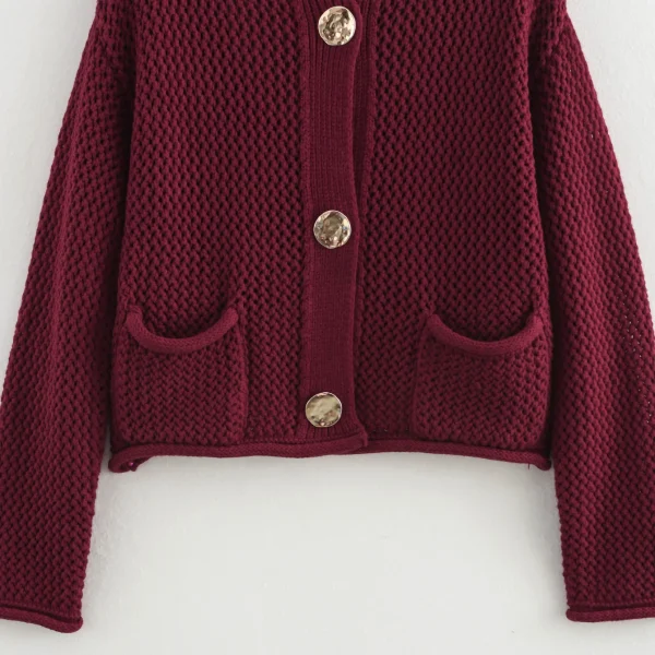 Fall Clothes 2024 Women Long Sleeve Top Knitted Luxury Designer Korean Fashion Button Up Cardigans For Woman Vintage Sweater Y2k - Image 4
