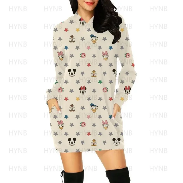 Mini Dress Elegant Dresses for Women Disney Prom Minnie Mouse Luxury Party Hoodie Long Sleeves 2024 Mickey Woman Clothes Kawaii - Image 4