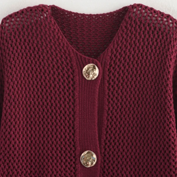 Fall Clothes 2024 Women Long Sleeve Top Knitted Luxury Designer Korean Fashion Button Up Cardigans For Woman Vintage Sweater Y2k - Image 3