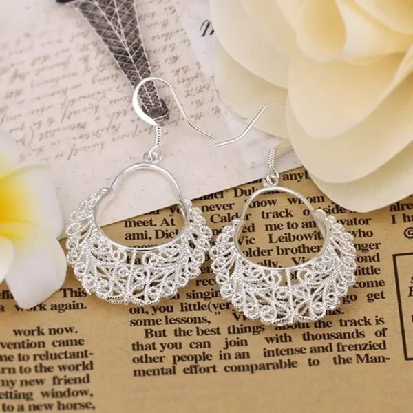 Fine charm 925 sterling Silver vintage earrings for women luxury designer Jewelry wedding birthday present Christmas Gifts - Image 4