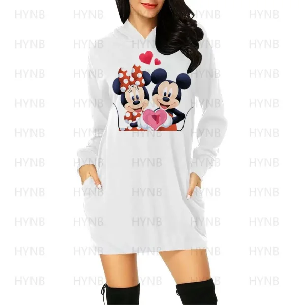 Mini Dress Elegant Dresses for Women Disney Prom Minnie Mouse Luxury Party Hoodie Long Sleeves 2024 Mickey Woman Clothes Kawaii - Image 2