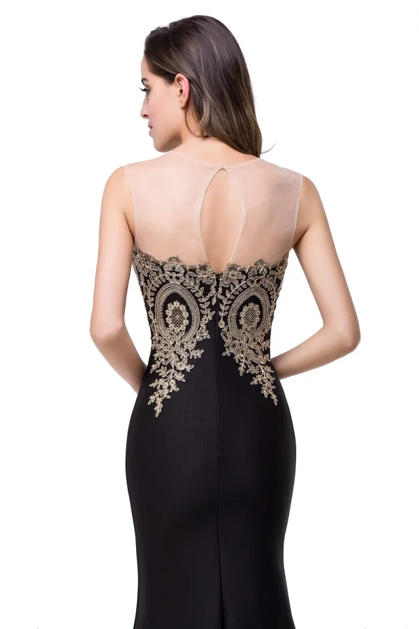 BABYONLINE Prom Dresses Gold Thread Appliques Bodice Floor Length Maxi Mermaid Skirt Party Dresses Formal Party Gown Vestidoes - Image 6