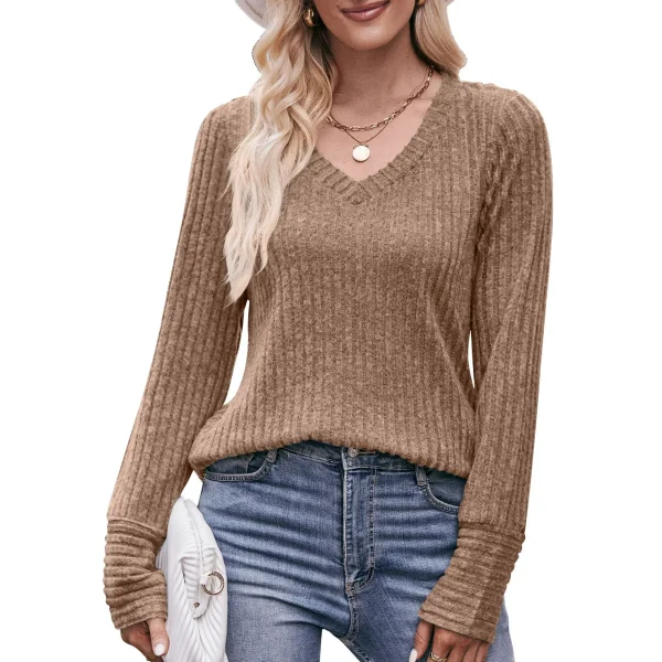 Women Casual Loose Knitted Sweater Luxury Solid Color V Neck Ladies Oversize Pullover Designer Autumn Winter Basic Knitwear