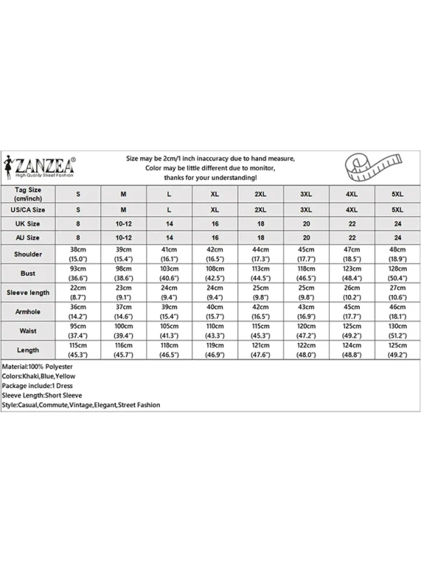 ZANZEA Korean Fashion Buttons Vestidos 2024 Summer Midi Dresses Retro V-neck Casual Loose Chic Robes Women Solid Commuting Dress - Image 6
