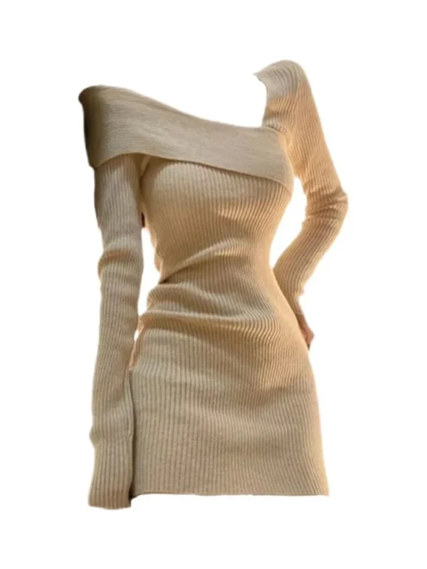 Summer Women Long Sleeve Dress Slim Knitting Female Clothes Streetwear Vacation Casual Soft Sweet Sexy Korea Fashion Dress - Image 6